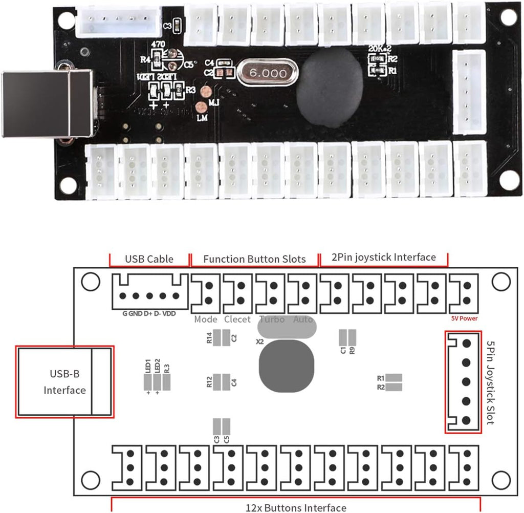 2-Player LED DIY Arcade Kit X1538