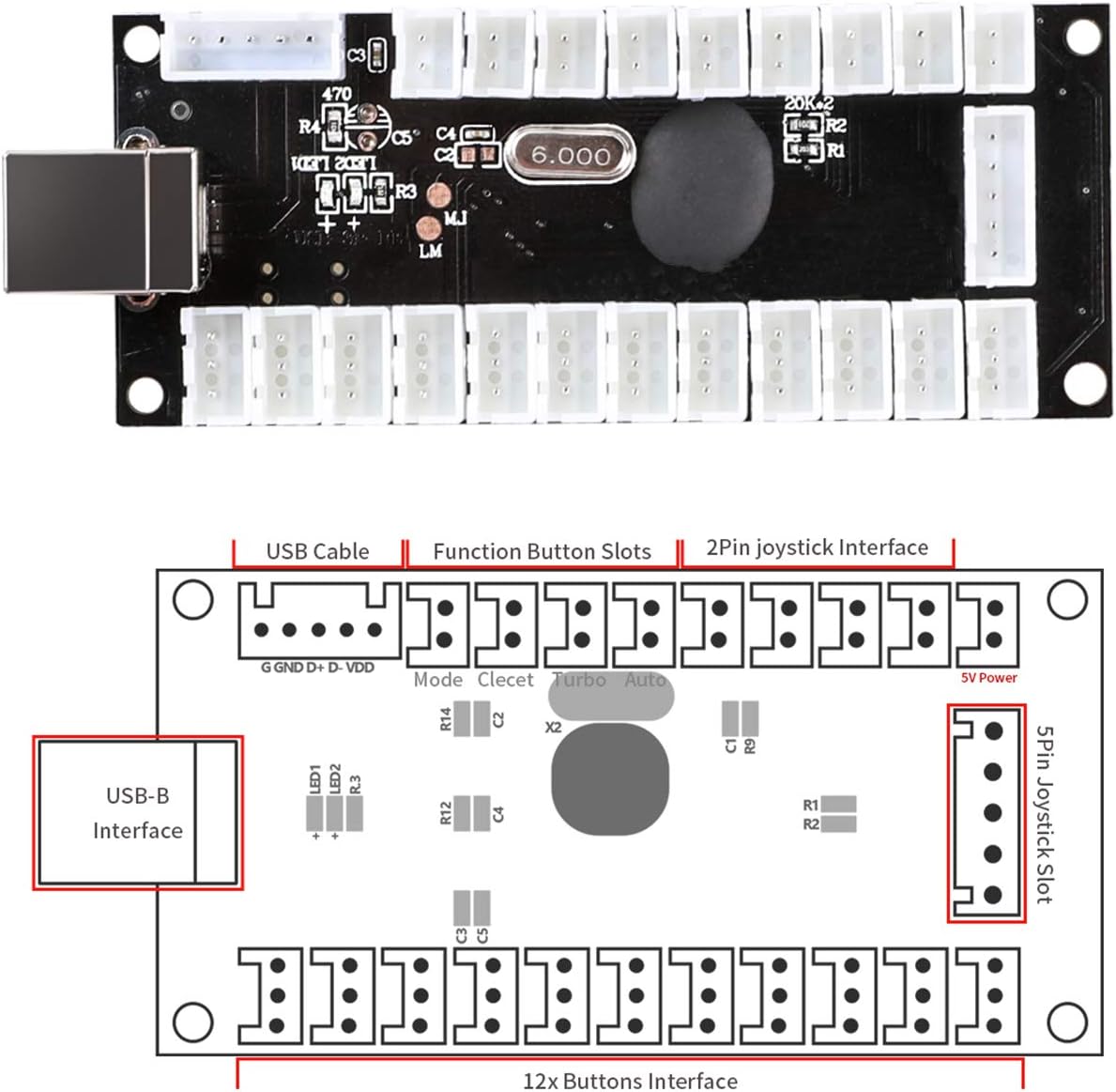 2-Player LED DIY Arcade Kit X1538