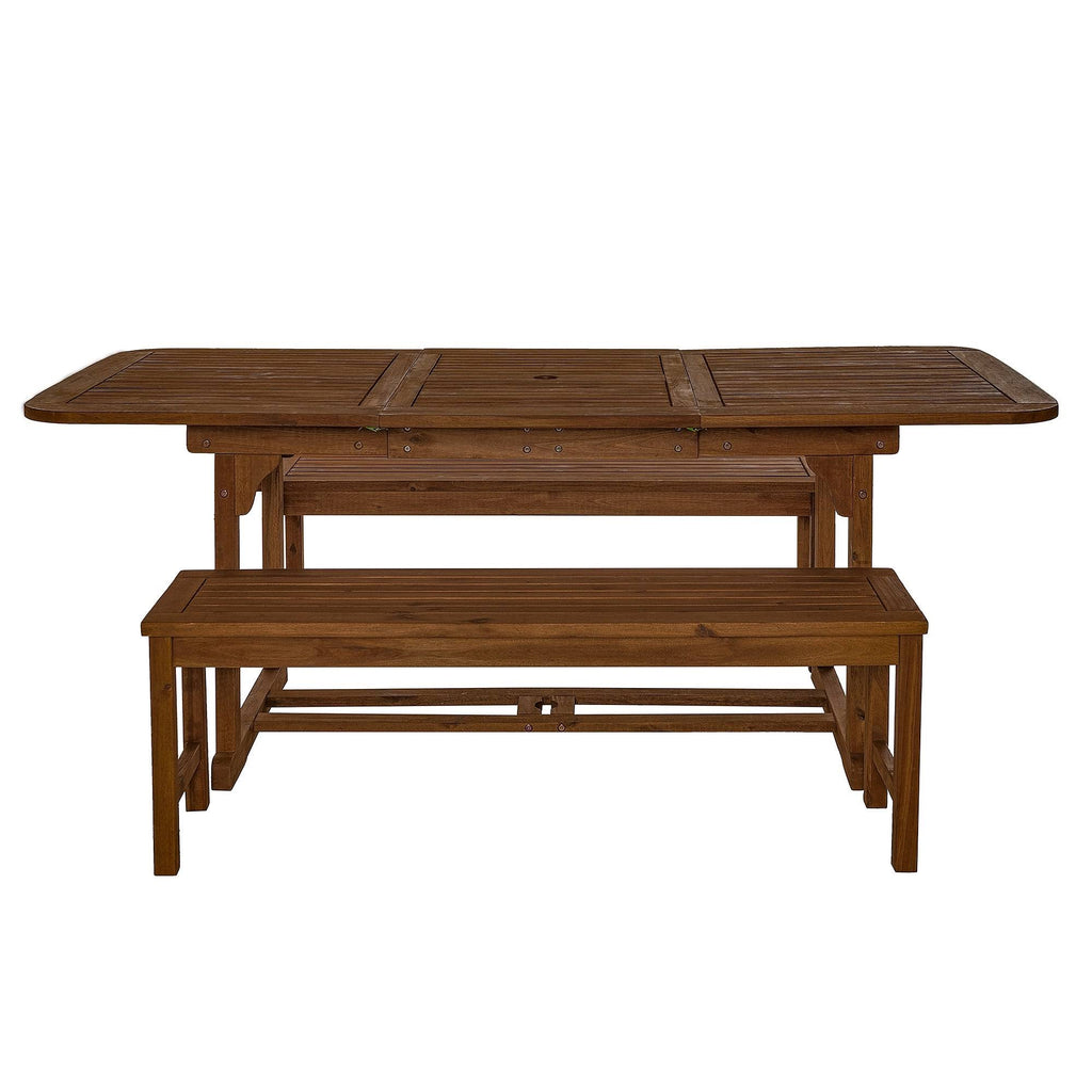 Dark Brown Acacia 3-Piece Patio Dining Set J10067