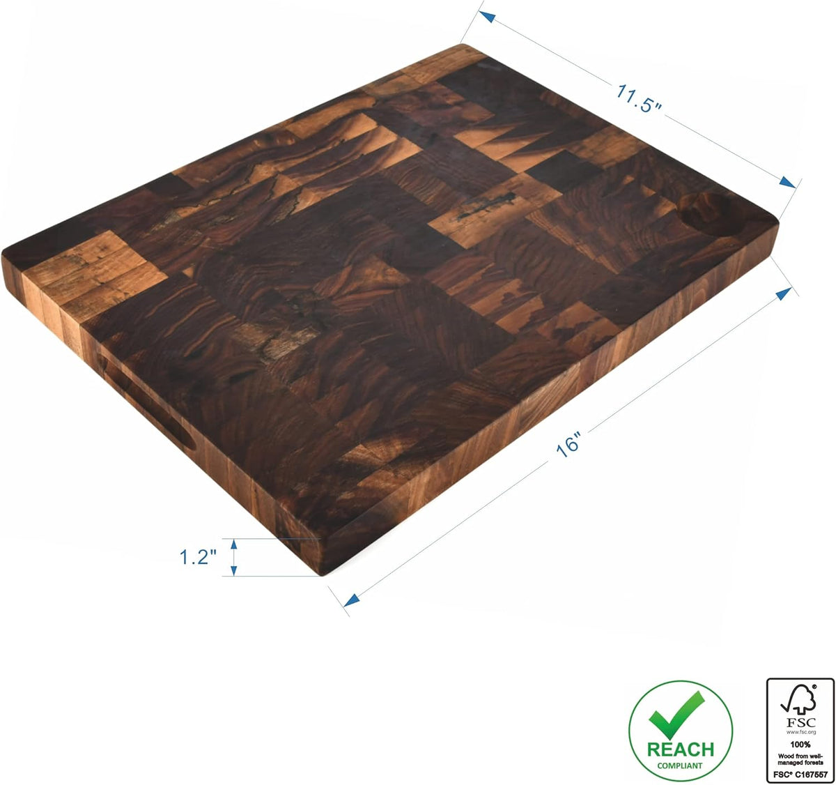 16X11.5 Inches American Walnut Wood Cutting Board X666