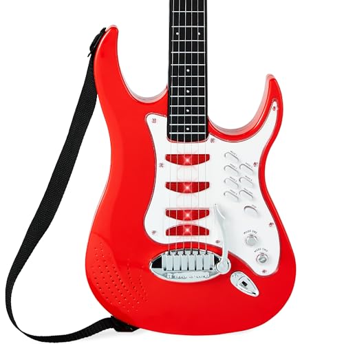 Blue Kids Electric Musical Guitar Play Set with Microphone and Amp A75526