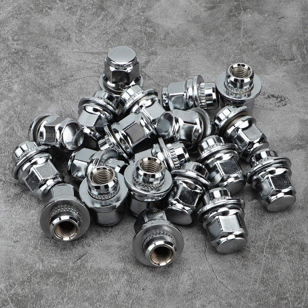 Silver Steel Wheel Nut 20 Pieces D179