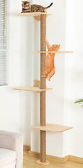 73 inch Cat Tree Wall Mounted Scratching Post V3668