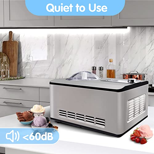 Ice Cream Maker with Compressor, 4 Modes, LCD Display S475345