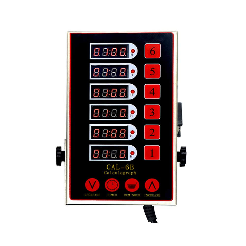 6 Channels Adjustable Loud Alarm Stainless Steel Cooking Timer Z8157