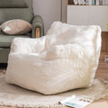 Ivory Soft Tufted Foam Bean Bag Chair I1012