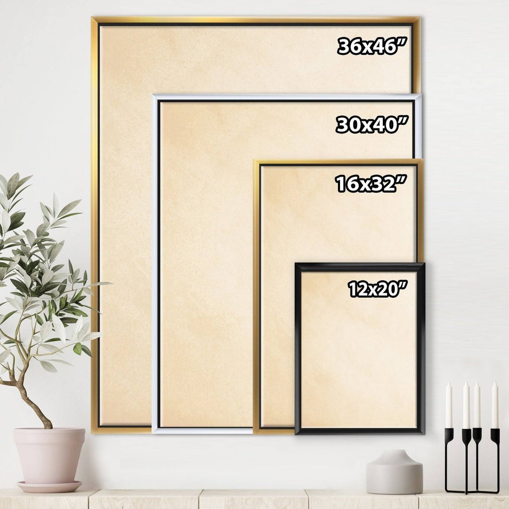 Abstract Blue and Green Framed Canvas 16 in. Wide x 32 in. High W21924