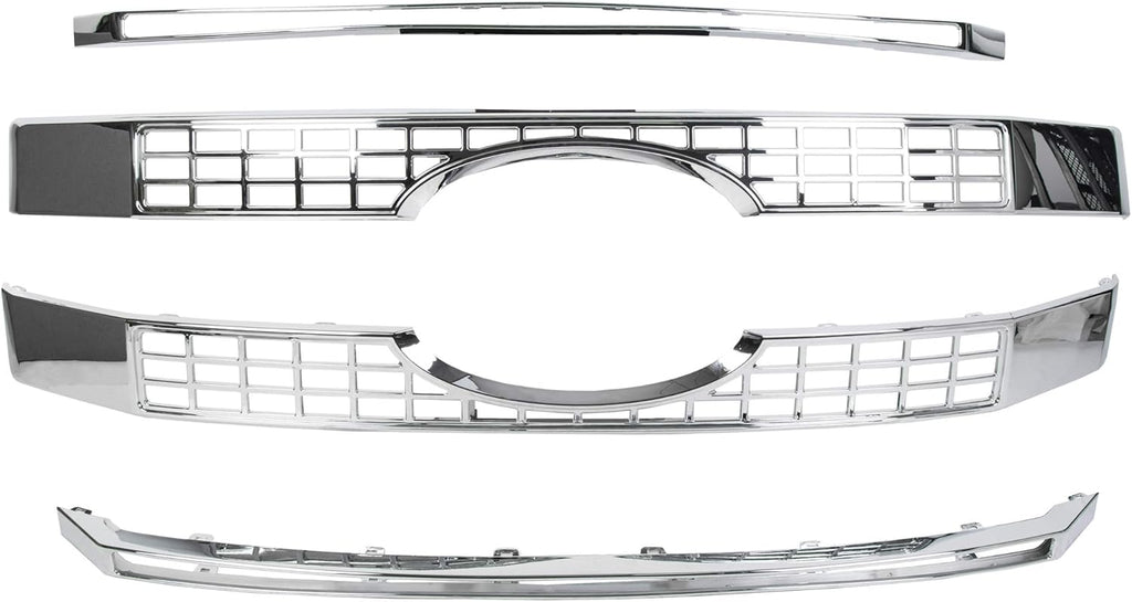 Chrome Front Hood Bumper Grille 4PCS S3539