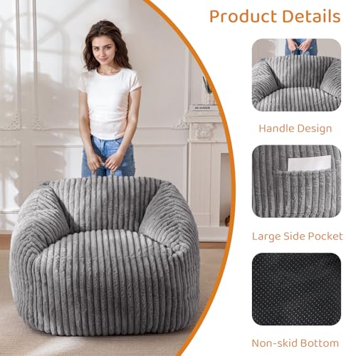 Grey Giant Bean Bag Chair A2882