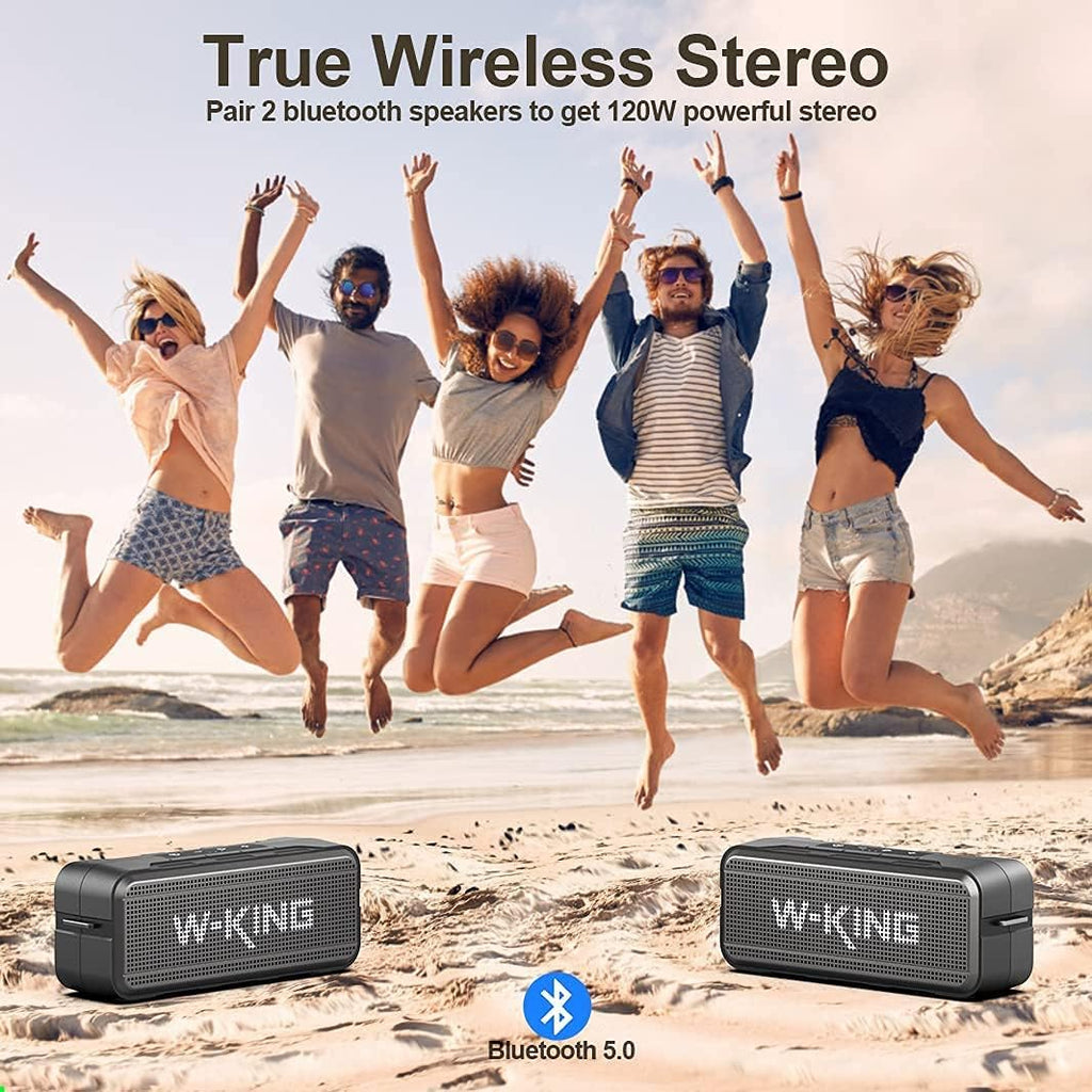 60W IPX6 Waterproof Portable Bluetooth Speaker with 8000mAh Power Bank K4509