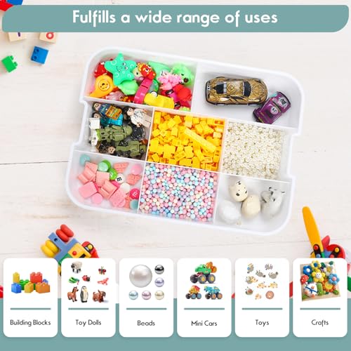 Blue Toy Storage Organizer with Compartments and Lids R313309