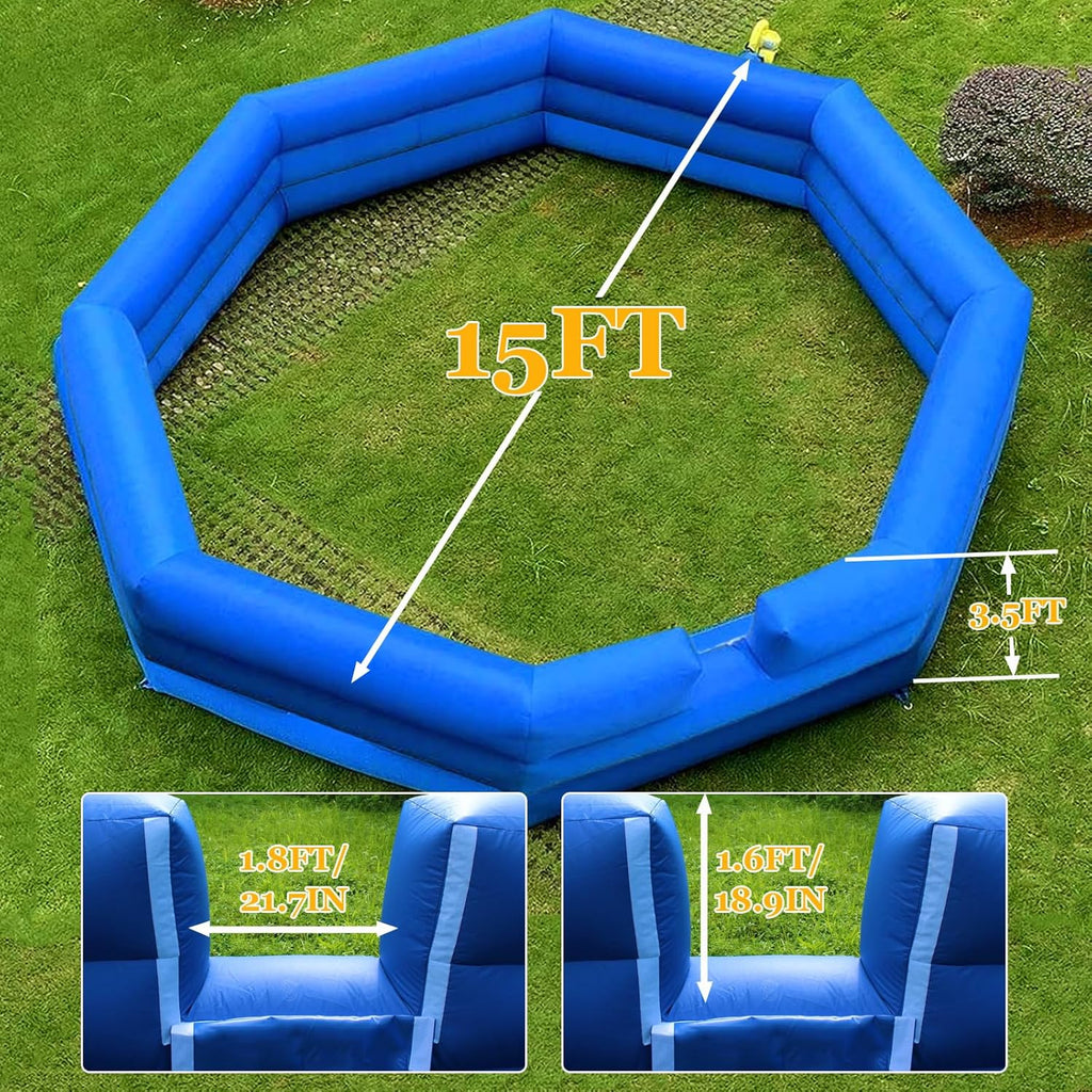 15FT Inflatable Gaga Ball Pit with Electric Blower C9442