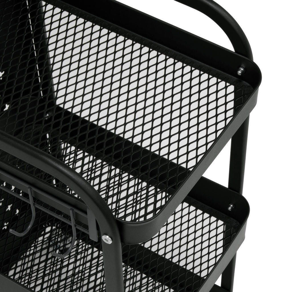 3-Tier Metal Utility Cart - White R3129