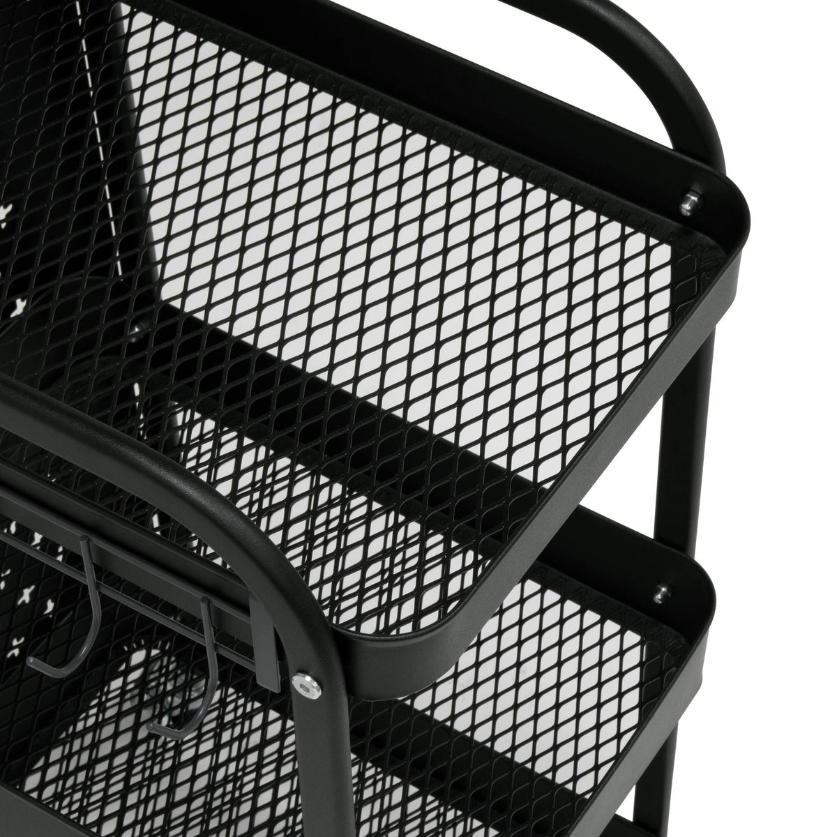 3-Tier Metal Utility Cart - White R3129