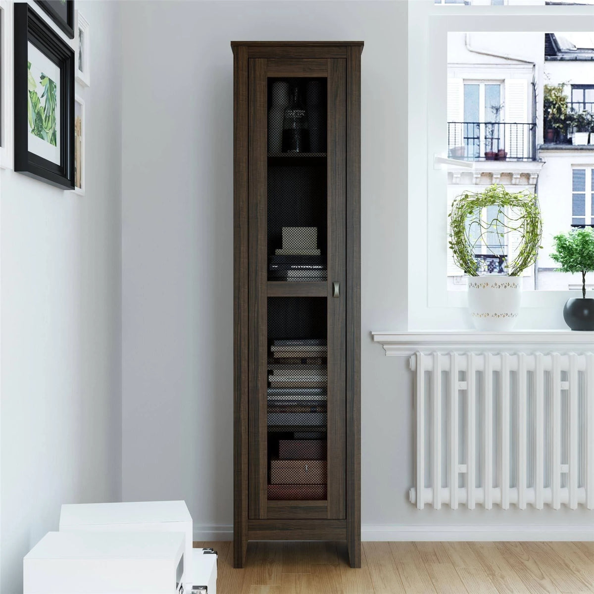 18 inch Wide Storage Cabinet with Mesh Door P370170
