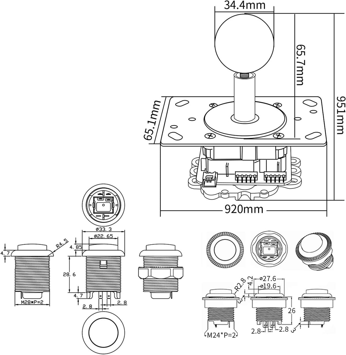 2-Player LED DIY Arcade Kit X1538