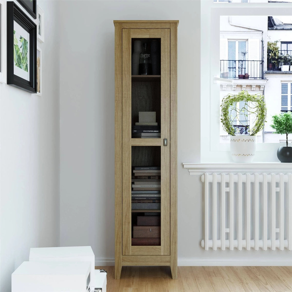 18 inch Wide Storage Cabinet with Mesh Door P370170