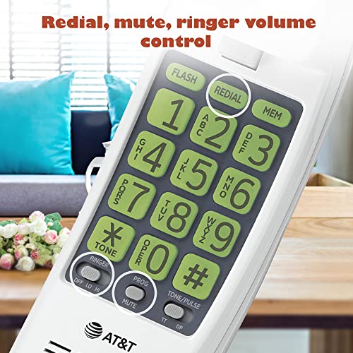 Corded Home Phone with Extra Big Buttons, Black C478