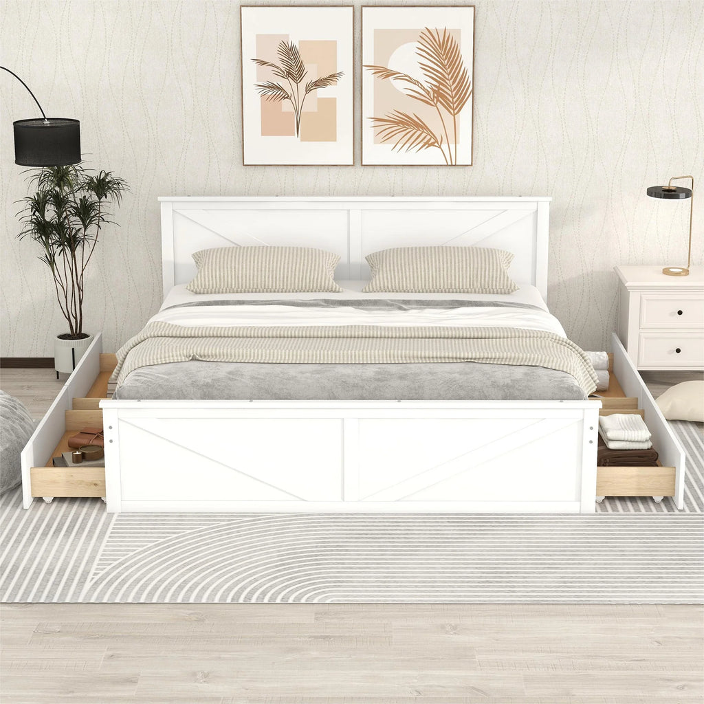 Wooden Platform Bed B141