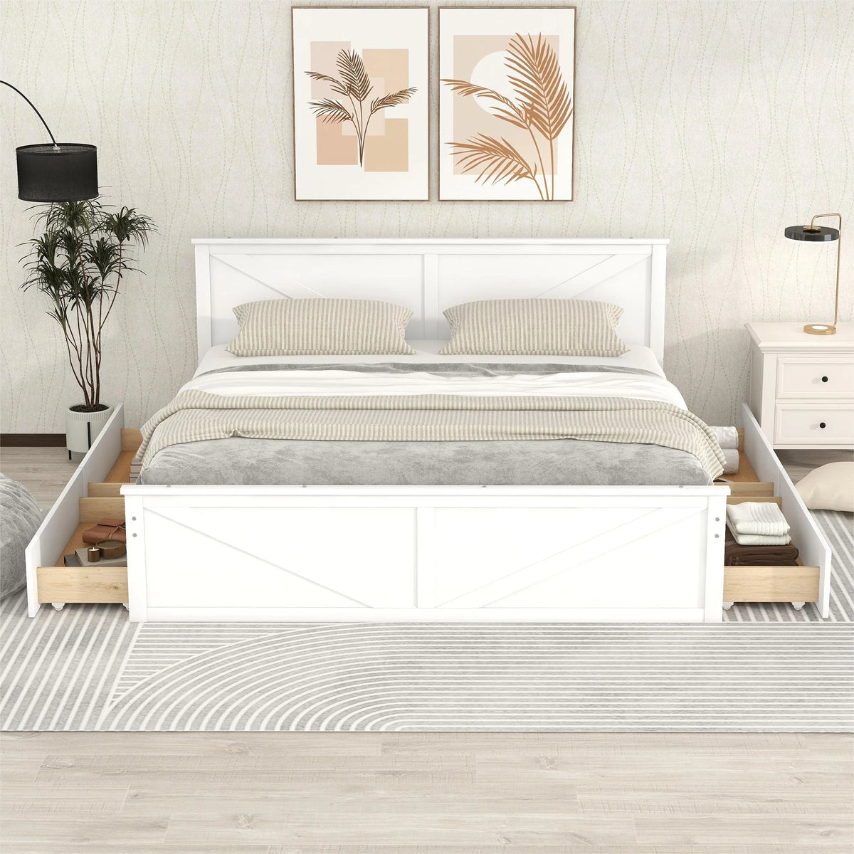 Wooden Platform Bed B141