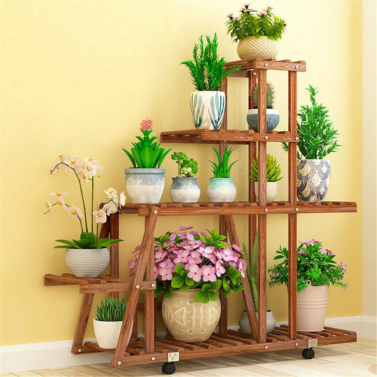 5 Tier Wood Plant Stand R772
