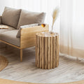 Contemporary Style Jungle Wood End Table O4304