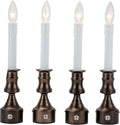 Set of 4 Bronze Flameless Window Candles with Timer A8261