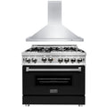 36 in. Gas Range and Range Hood Appliance Package G3995