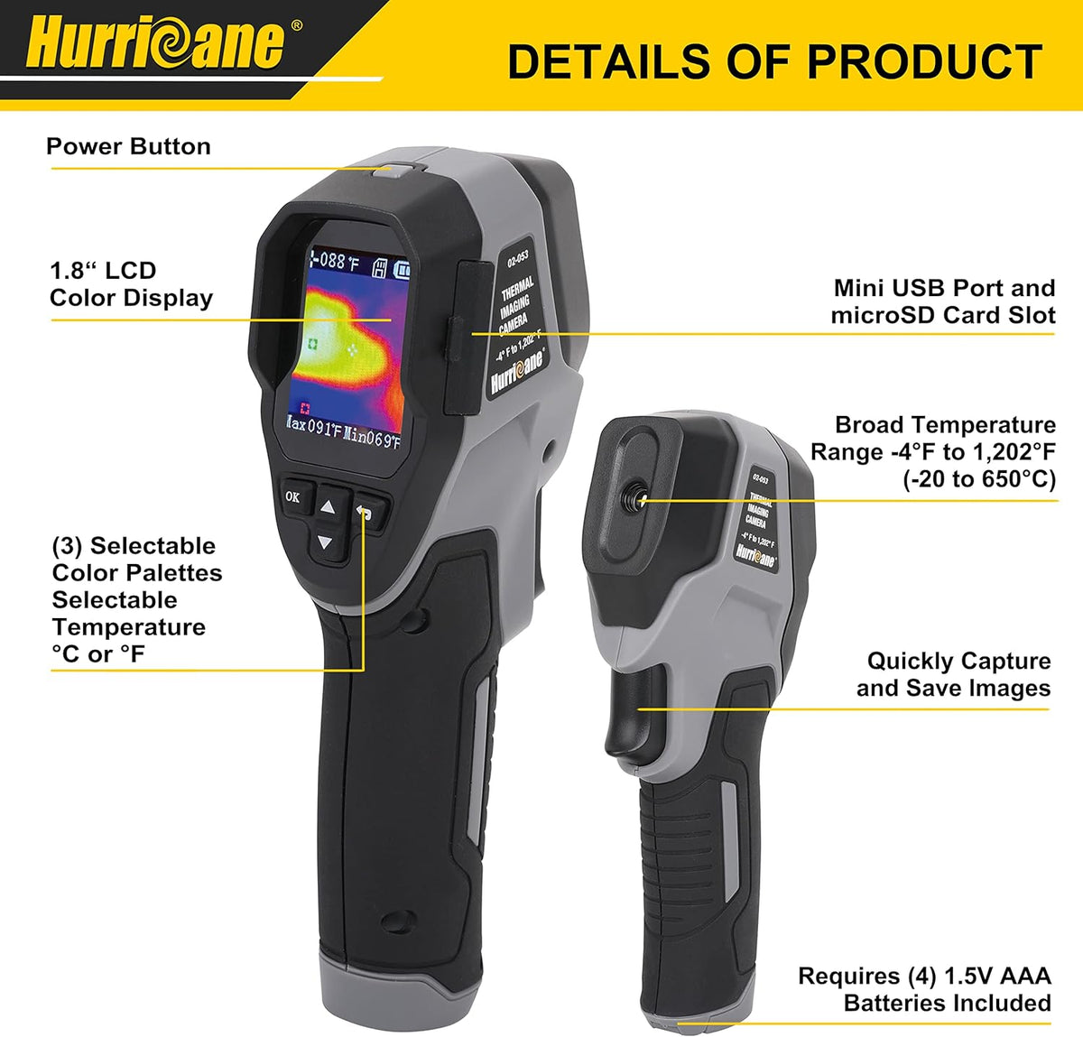 1.8 LCD Handheld Infrared Thermal Imaging Camera K59388