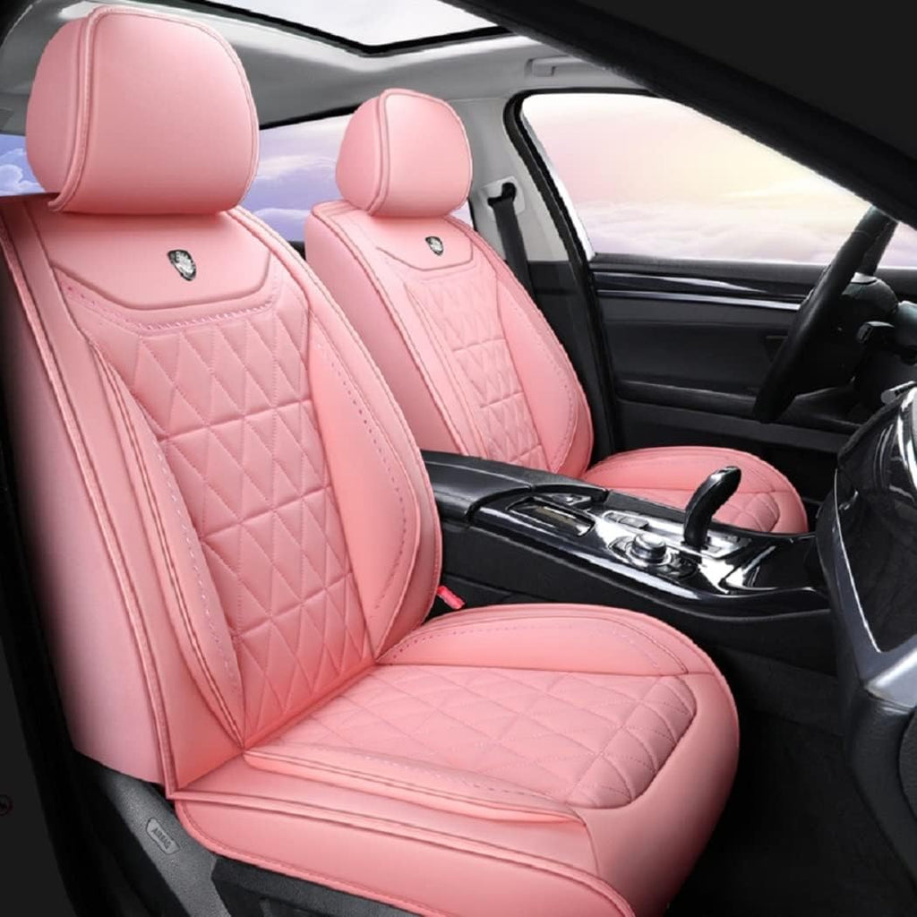 Black-red Leather Car Seat Covers Full Set S90310