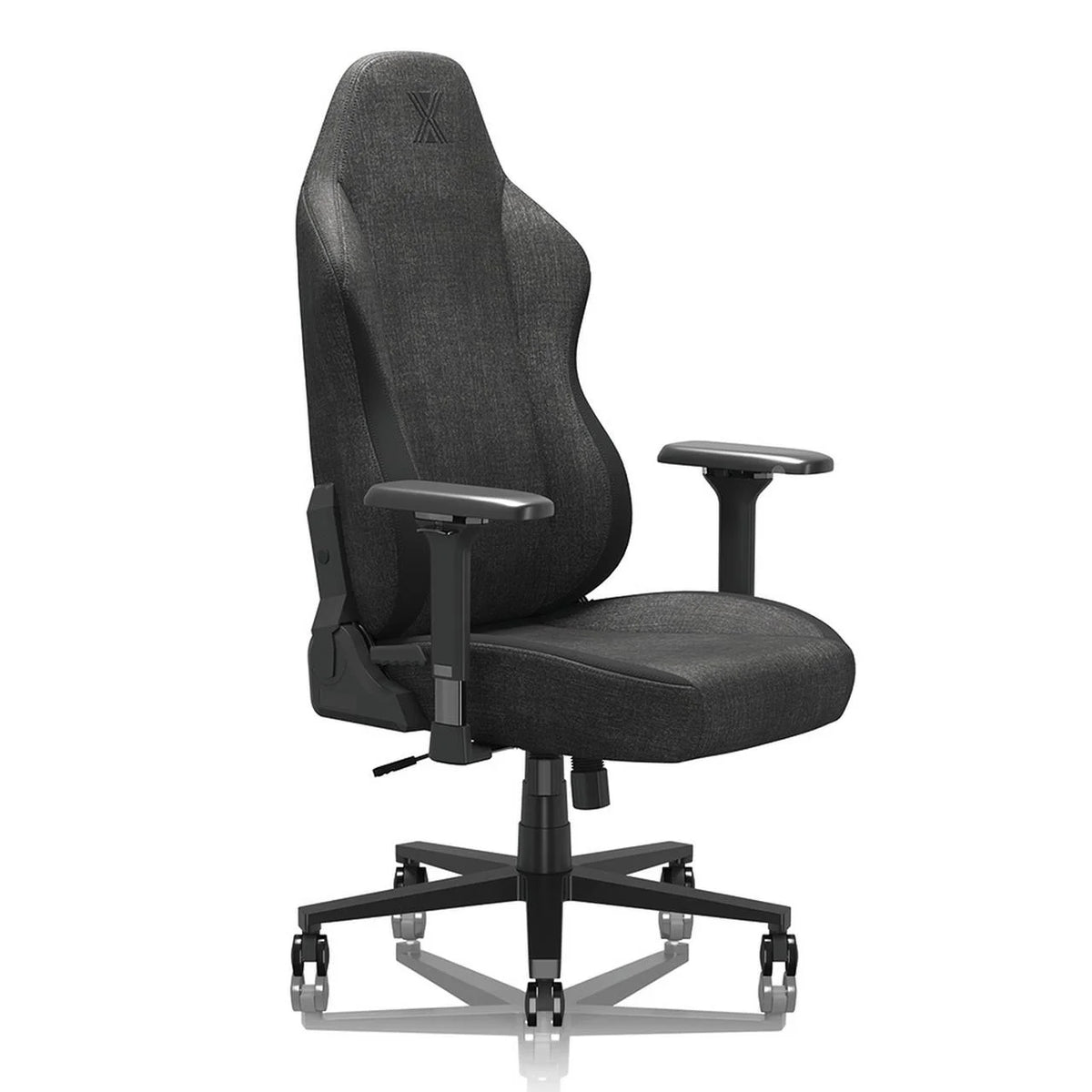 Black Fabric Ergonomic Gaming Chair with Lumbar Support W8235