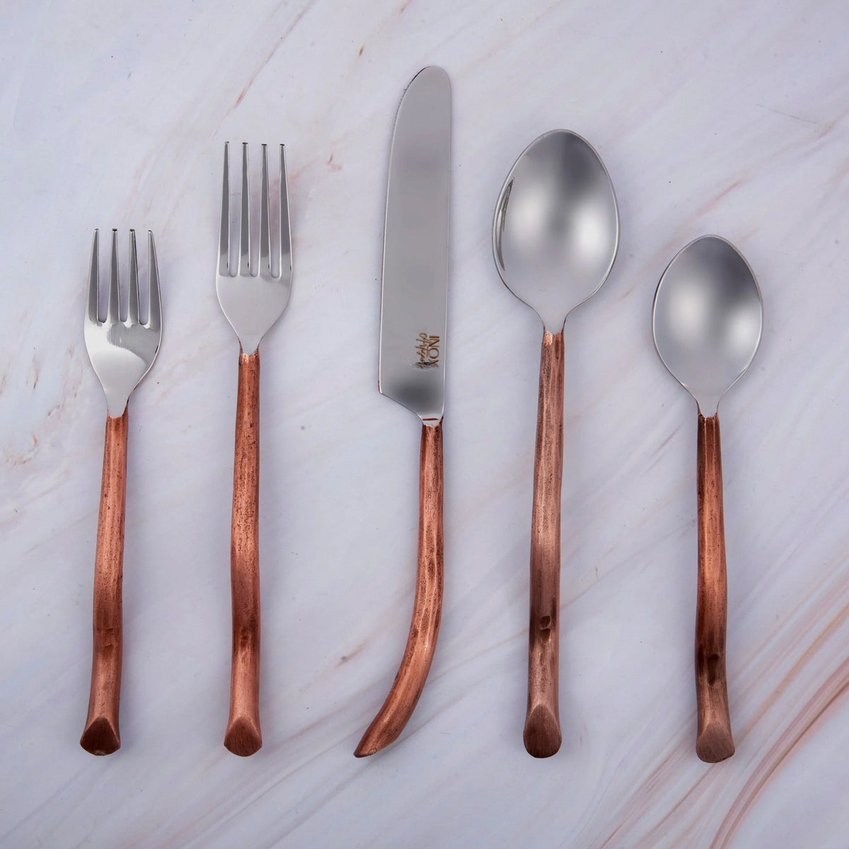 Antique Copper 20 Pcs. Flatware Set M490850
