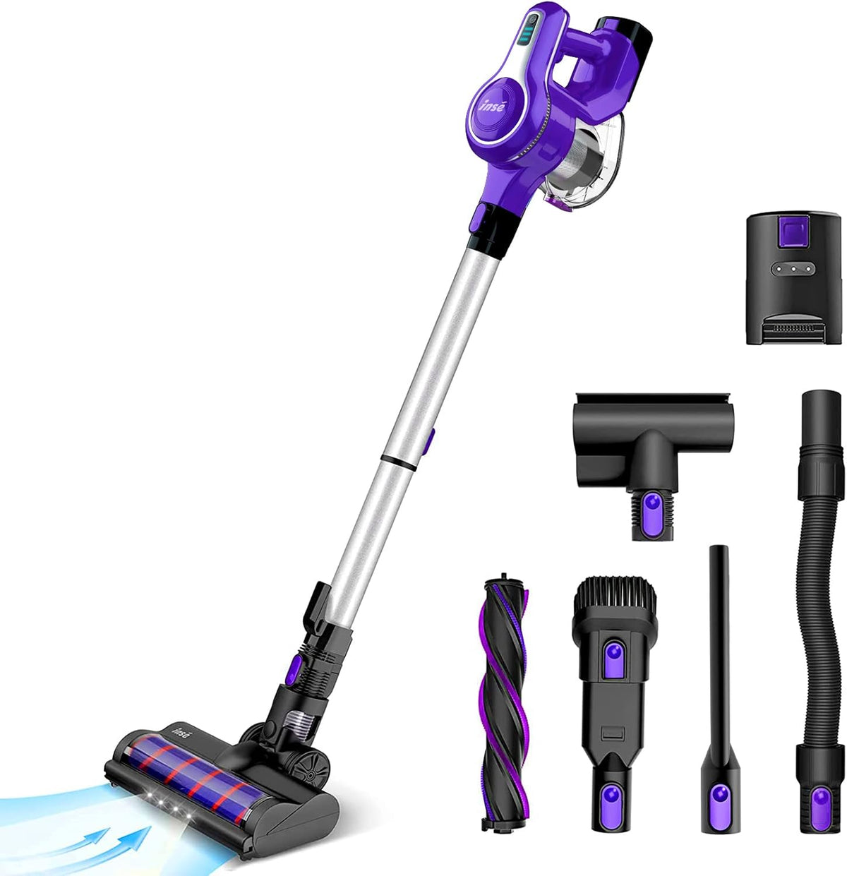 Cordless Stick Vacuum Cleaner, 23Kpa 265W, 45min Runtime, 10-in-1 Lightweight, Blue P51451