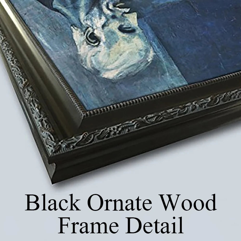 Black Ornate Wood Framed Museum Art Print F954