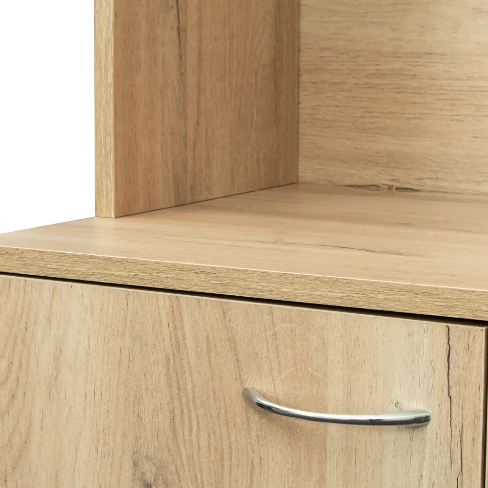 70.87" Tall Wardrobe & Kitchen Cabinet with 6 Doors 1 Drawer Rustic Oak U323