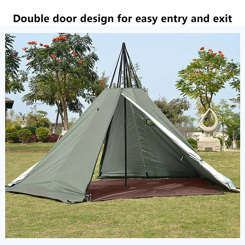 Pyramid Tent 4-Season Portable 2 People 7.2ft Height M84511