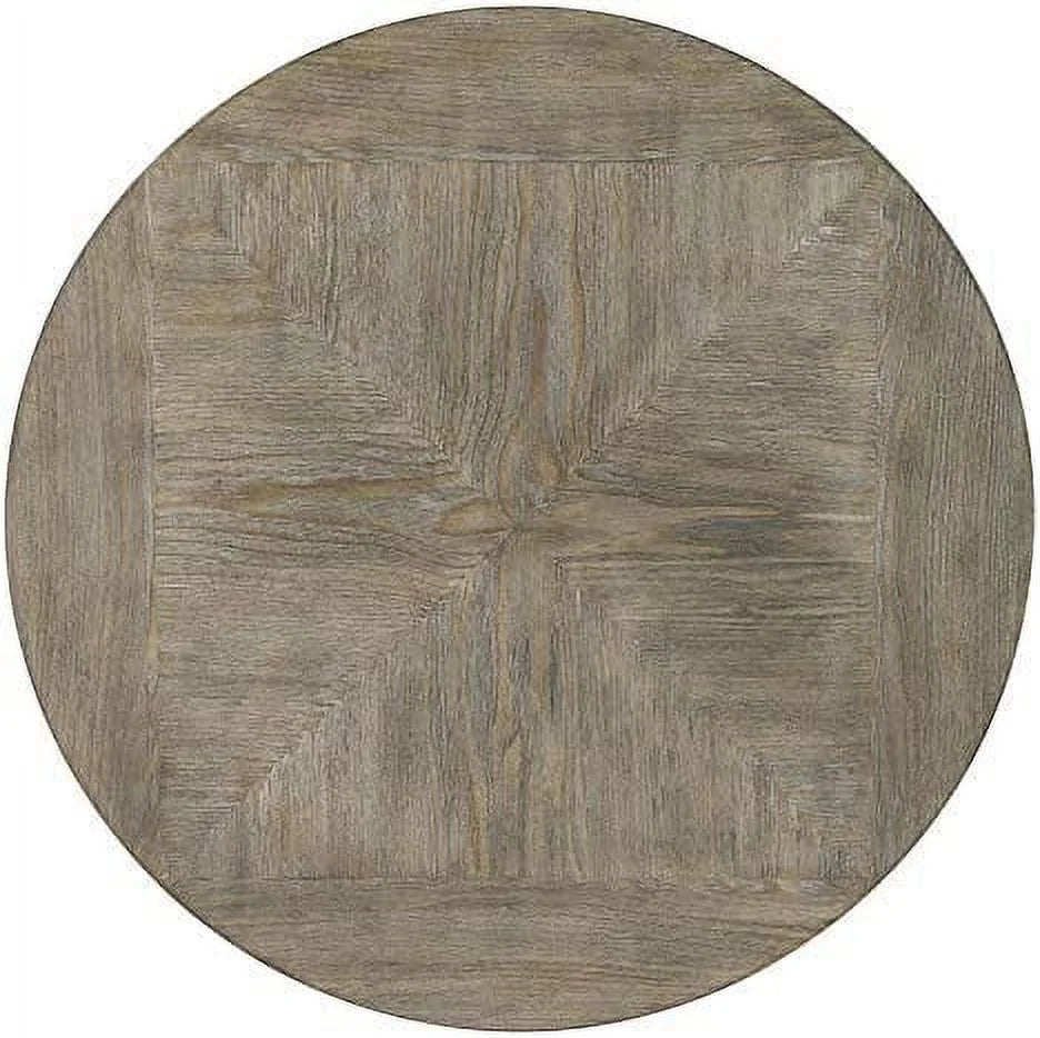 Metal and Wood Round Accent Table A2960