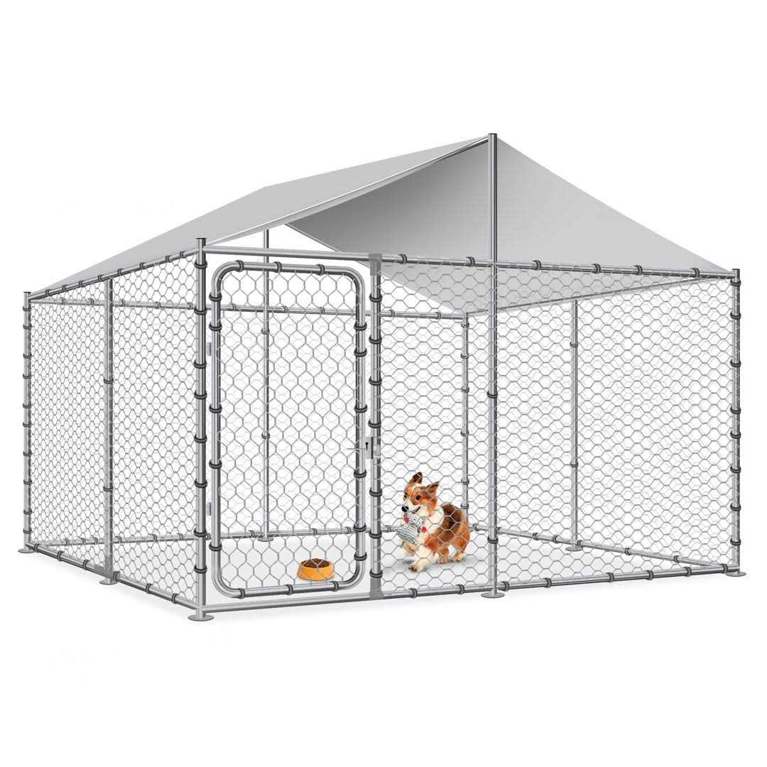 Large Outside Dog Kennel with Uv Protective Cover C588673