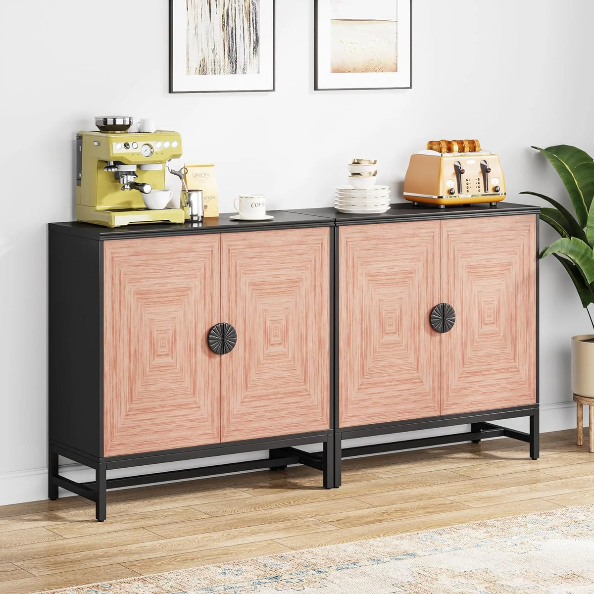 Set of 2 Kitchen Sideboard Buffet Server B609284