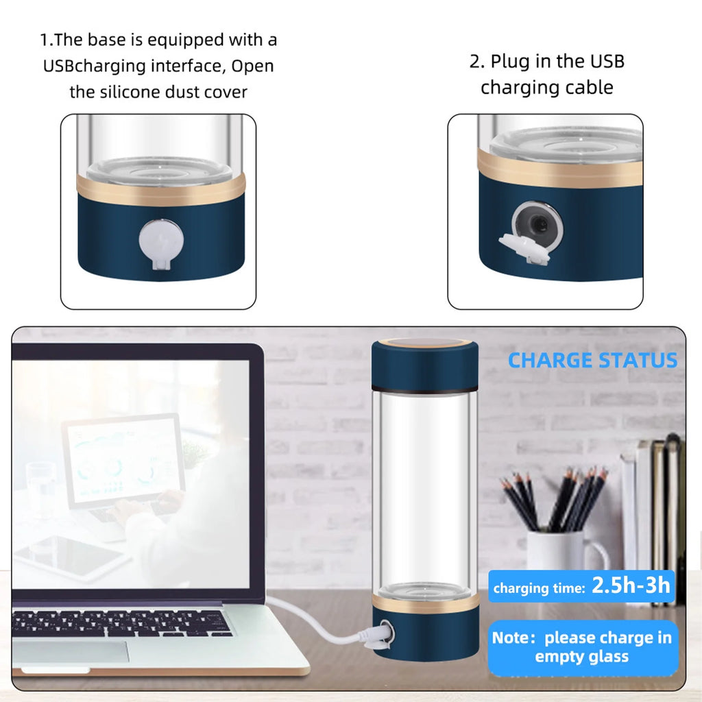 USB Rechargeable Hydrogen Rich Water Generator Bottle P309