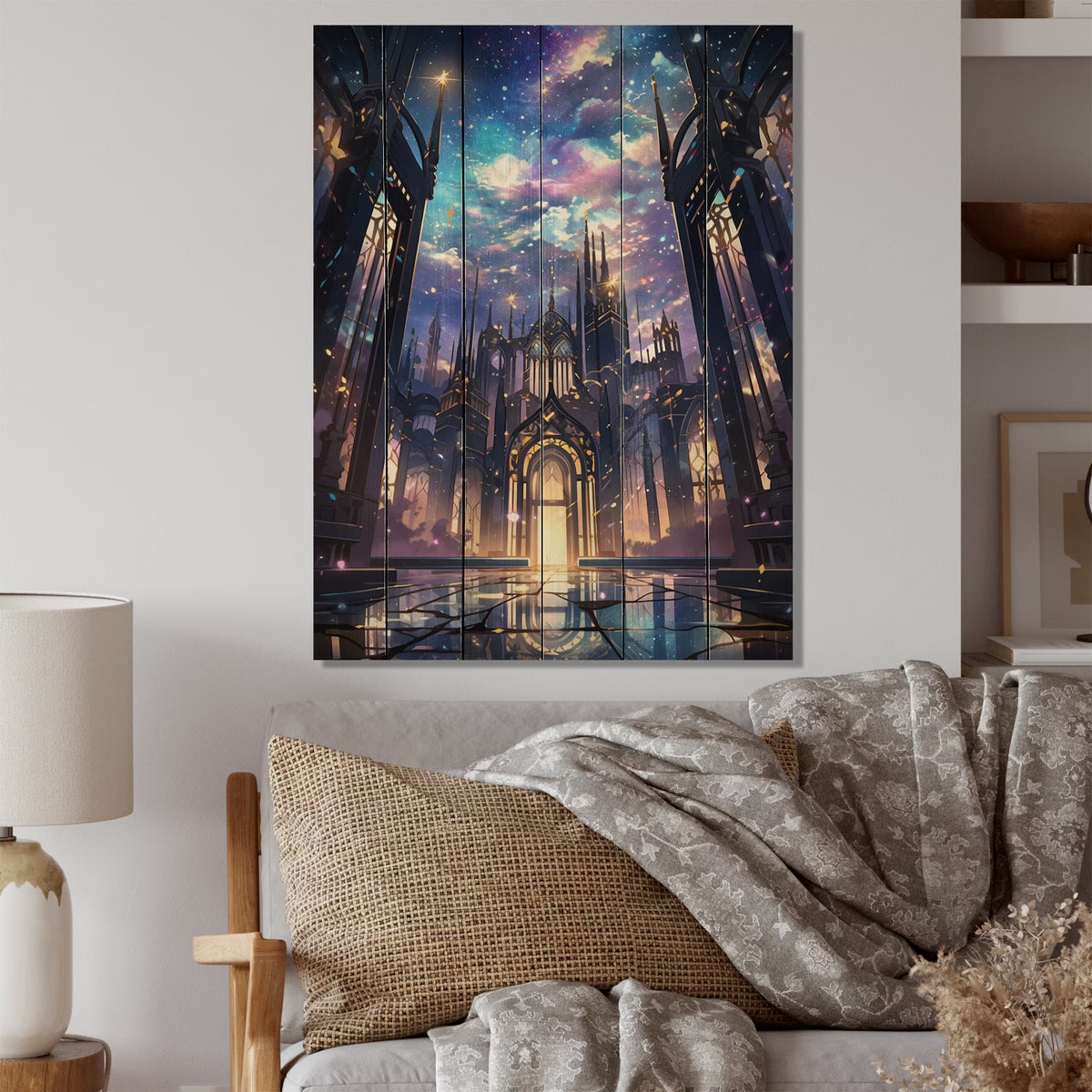 Natural Pine Wood Castles Print R30853