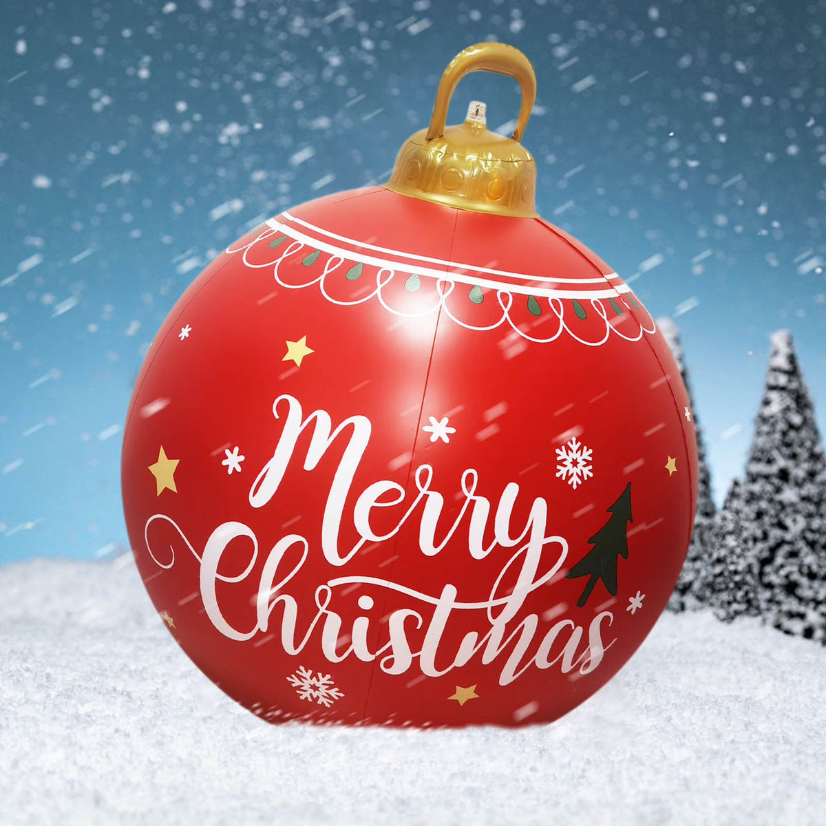 24 Inch Giant PVC Inflatable Christmas Ball Ornaments Q2086
