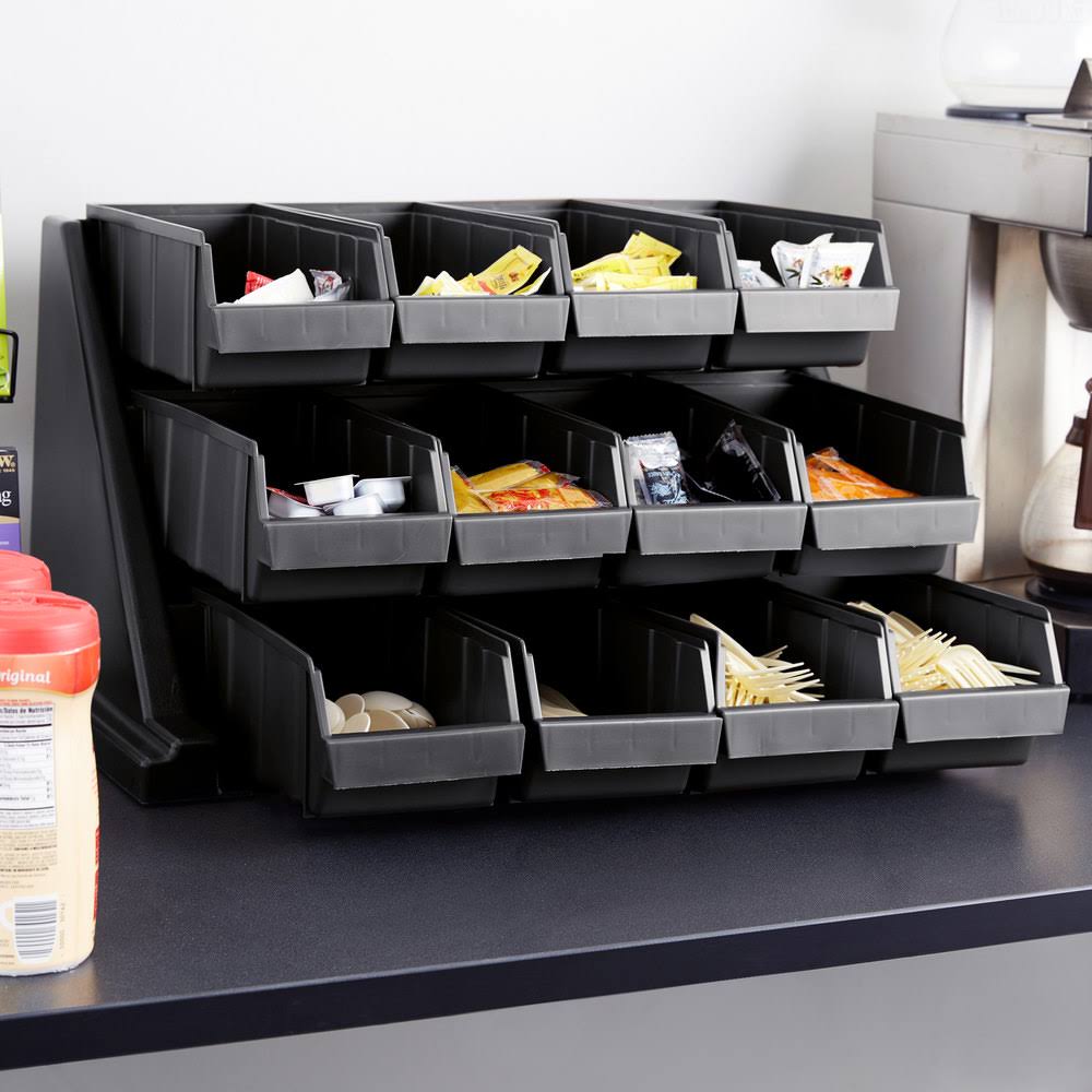 Black 12 Bins Organizer Rack B230494