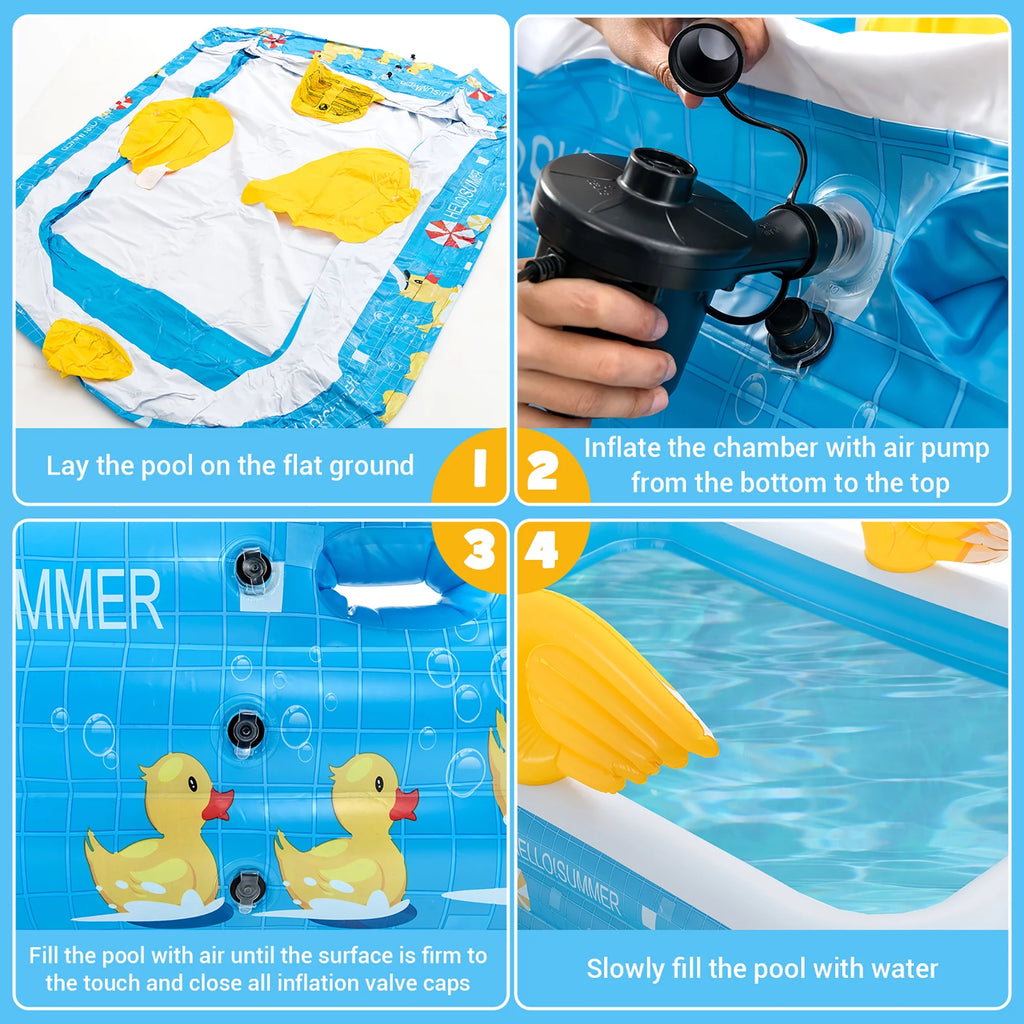Inflatable Swimming Pool with Sprinkler D598