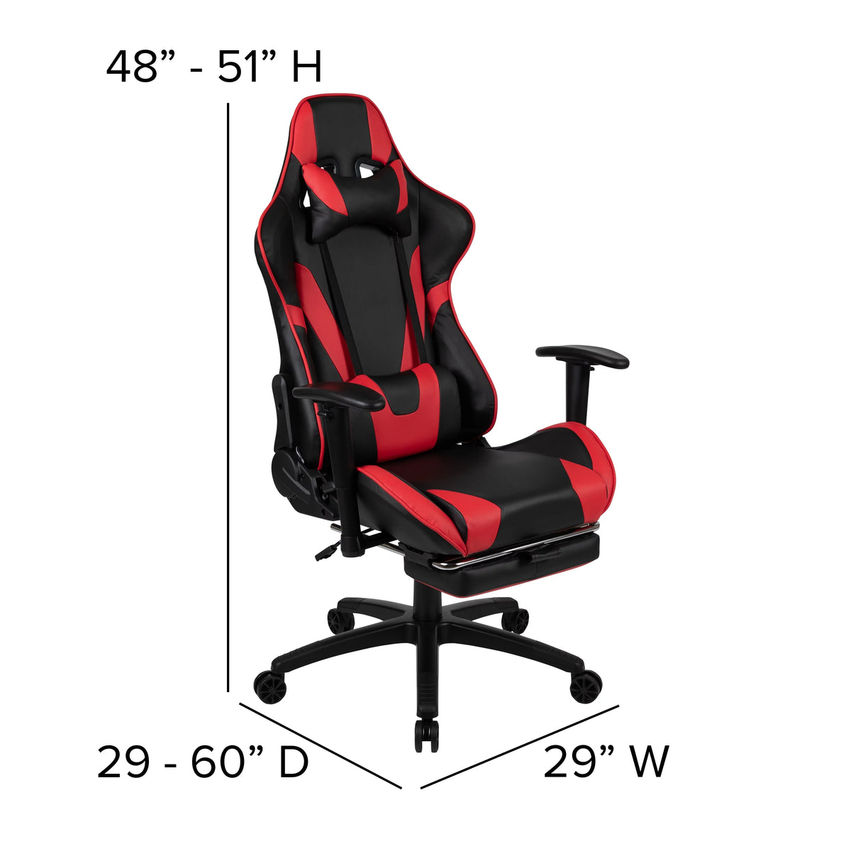 Black Red Gaming Desk with Cup Headset Holder Mouse Pad T762330