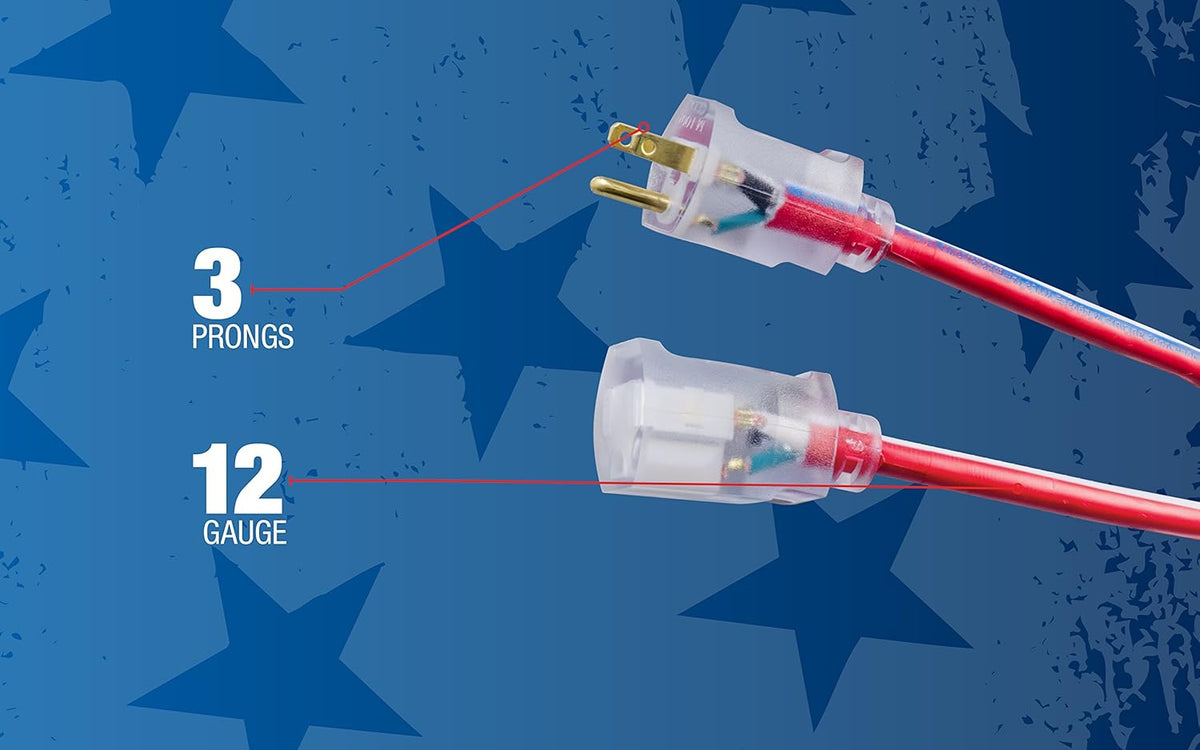 12/3 100-Feet Water Resistant Extension Cord O218