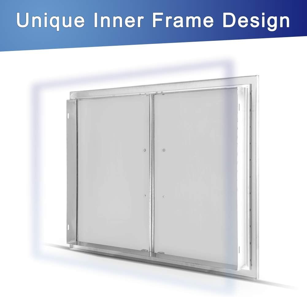 26 W X 24 H Double Access Door Stainless Steel Vertical Door J76587