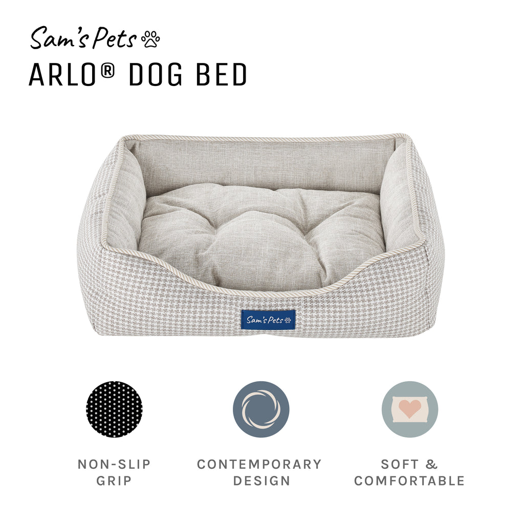 Brown Plaid Dog Bed D1848