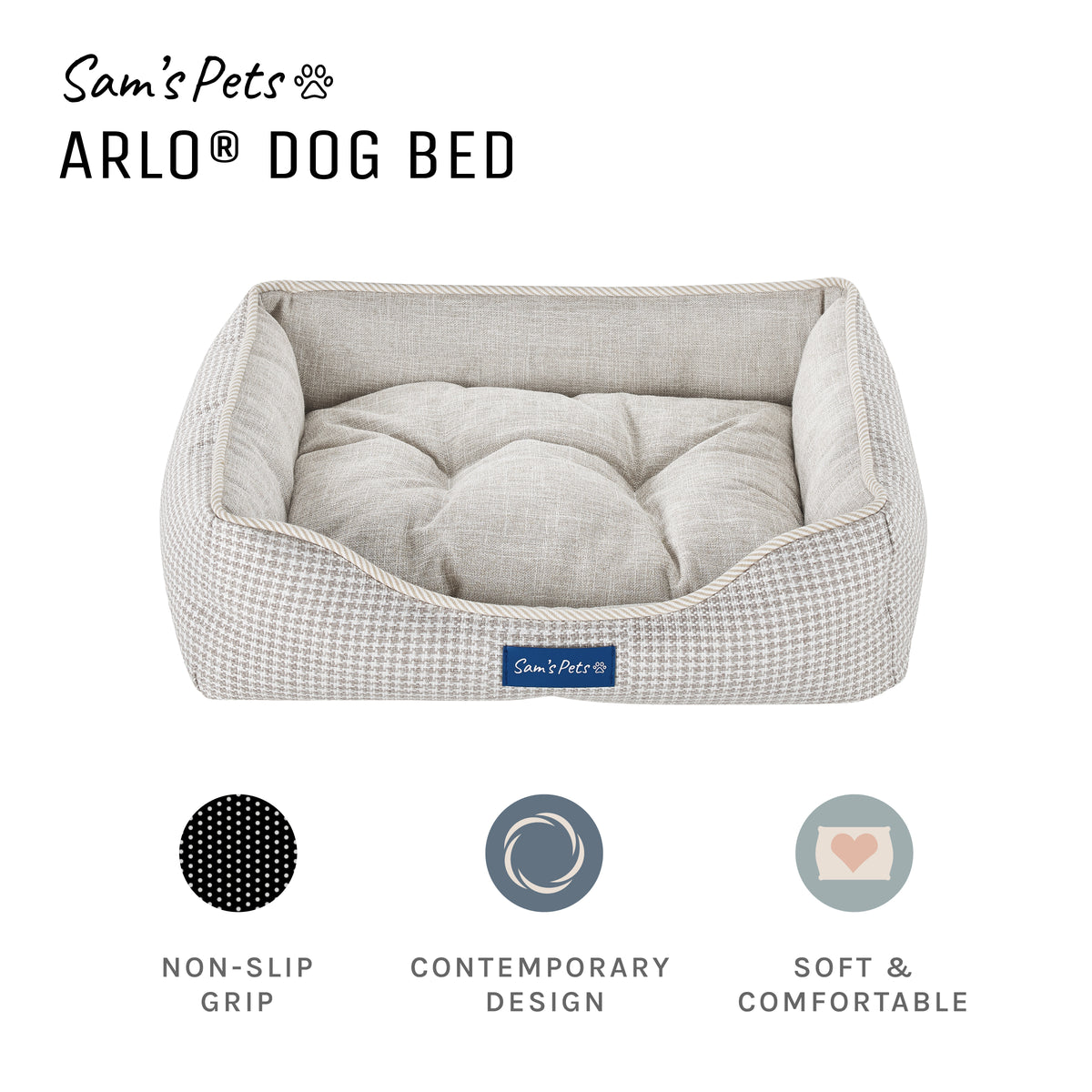 Brown Plaid Dog Bed D1848
