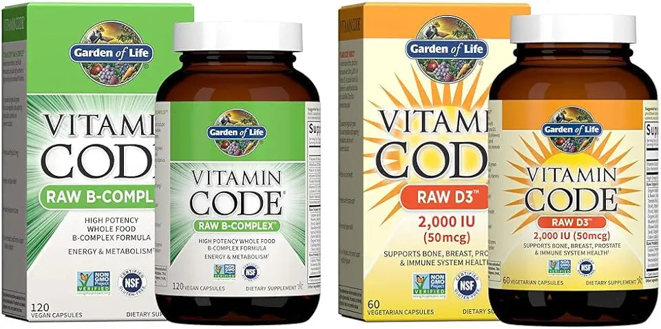 Vitamin B Complex 120 Capsules and Vitamin D 60 Capsules O799
